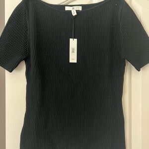 Banana Republic Dark Ribbed Short Sleeve Tee